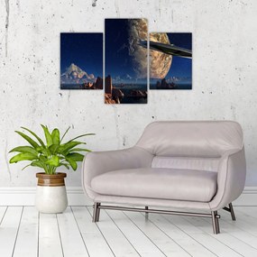 Tablou - Vizita extraterestrului (90x60 cm)