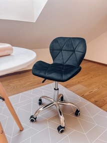 OFERTA Scaun de birou negru AVOLA VELVET II. Calitate