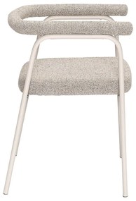 Set de scaune de sufragerie bej cu cotiere 2 buc. tapițat Ecto – Hübsch