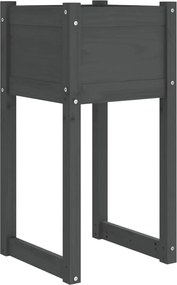 vidaXL Jardinieră, gri , 40x40x81 cm, lemn masiv de pin