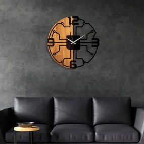 Ceas de perete d. 56 cm 1xAA lemn/metal