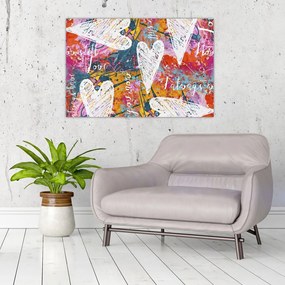 Tablou - Inima pe un fundal abstract (90x60 cm)