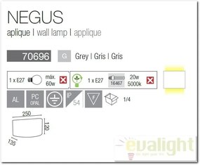 Aplica de perete exterior IP54 Negus 70696