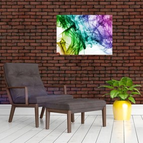 Tablou pe sticlă - fum colorat (70x50 cm)