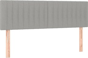 vidaXL Tăblii de pat, gri deschis, 144x5x78/88 cm, textil