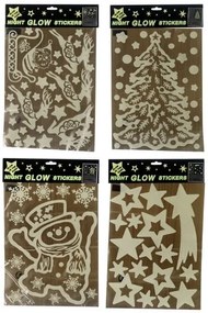 Abtibilde decorative pentru fereastra fosforescente 4 modele 30X40 cm