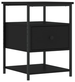 826023 vidaXL Noptieră, negru, 40x42x56 cm, lemn compozit