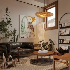 Lustră pe cablu Immax 08270L HILO 1xE27/40W/230V d. 80 cm bambus