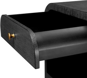 Noptiera design LUX, Furnir de stejar gri carbune, Rhodes