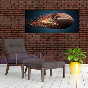 Tablou - Minge de ruggby în acțiune (120x50 cm)