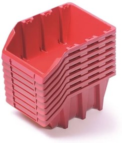 Set de 8 cutii de depozitare fiecare 16 x 9,8 x 7 cm, rosu
