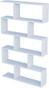 Biblioteca NILUFER, alb, PAL melaminat, 90x20x150 cm