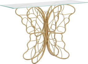 Consola Butterfly, Mauro Ferretti, 110x40x76 cm, fier, auriu