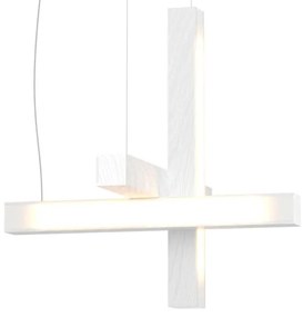 Lampă suspendată LED40 în formă de cruce, mai multe variante - TUNTO Model: stejar, pătat alb
