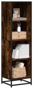 vidaXL Bibliotecă, stejar fumuriu, 40x35x139 cm, lemn prelucrat