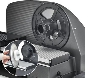 Feliator mezeluri Graef Master M95, 170 W, 0-20 mm, Lama de 170 mm, Otel inoxidabil, Accesoriu combinat, Negru