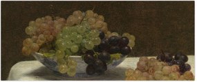 Tablou - Henri Fantin-Latour, Still Life with Grapes and a Carnation, reproducere (120x50 cm)