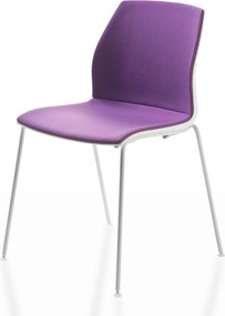 Scaun lemn masiv Kalea cadru fix cu 4 picioare din otel, 52 × 80 × 46 cm