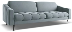 Canapea albastru-deschis cu tapițerie din catifea 238 cm Nalu – Makamii