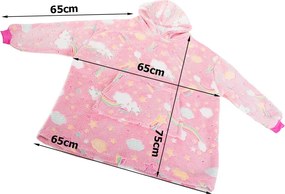 Hanorac pentru copii care strălucește în întuneric - pink