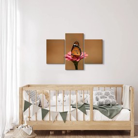 Tablou cu fluture pe floare (90x60 cm)