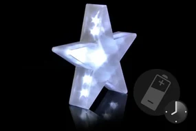 Decorațiune de Crăciun, stea luminoasă, 20 LED, 35 cm