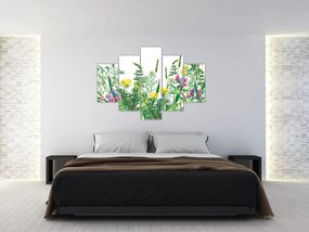 Tablou - Flori de pajiște pictate (150x105 cm)