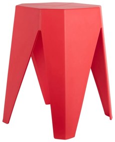 Scaun roșu din plastic Cherish – Leitmotiv