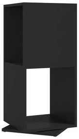 339558 vidaXL Dulap rotativ, negru, 34,5x34,5x75,5 cm, lemn prelucrat