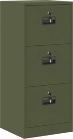 vidaXL Dulap pentru Fișiere cu raft Verde măsliniu 44 x 50 x 106.5 cm