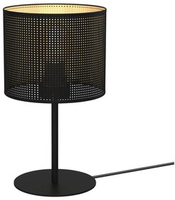 Lampă de masă LOFT SHADE 1xE27/60W/230V d. 18 cm neagră/aurie