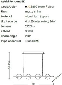 Lustra LED suspendata design modern ASTRID