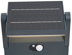 Lampa stâlp exterior gri închis cu senzor de mișcare 60cm IP54 Solar - Judge