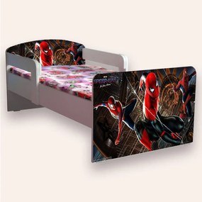 Pat Copii Spiderman Varianta 2 Mare 2-12 Ani Cu Manere Cu Saltea Inclusa 160x80 Cmg46968553341268