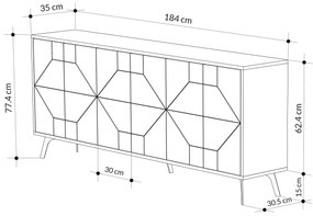 Consolă Dune 183 - Oak