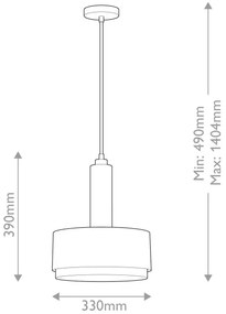 Lustră pe tijă Hinkley HK-CEDRIC-P-M-BR CEDRIC 2xE27/60W/230V d. 33 cm alamă