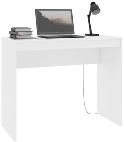 Birou, alb, 90x40x72 cm, lemn prelucrat