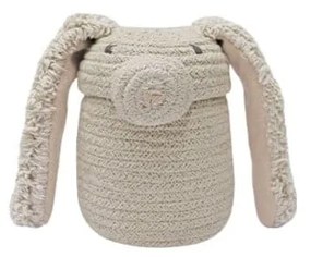 Coș de jucării pentru copii crem din material textil ø 15x15 cm Mini Rita the Rabbit – Lorena Canals