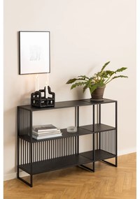 Bibliotecă neagră cu aspect de piatră 120x83 cm Strington – Actona