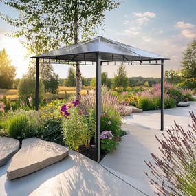 Foișor de grădină Dari cu acoperiș din policarbonat 3x3 m