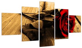 Tablou cu trandafir (125x70 cm), în 40 de alte dimensiuni noi