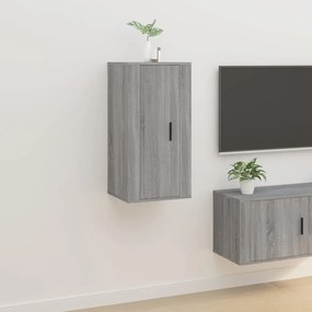 vidaXL Dulap TV montat pe perete, gri sonoma, 40x34,5x80 cm