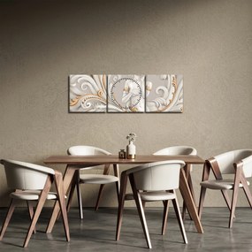 Tablou - Imagine a zeiței într-un fundal ornamental (cu ceas) (90x30 cm)