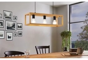 Eglo 32144 - Candelabru suspendat pe cablu BLACKCROWN 3xE27/40W/230V, maro