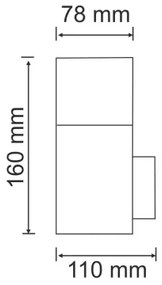 Aplica de perete exterior NEW YORK 1xE27/12W/230V IP44 antracit