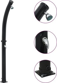 vidaXL Duș solar, negru, 214 cm, 20 L