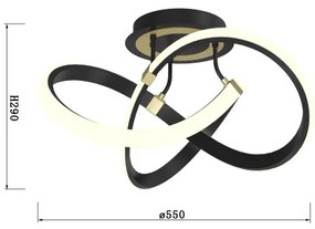 Lustră LED dimabilă aplicată Wofi 9134-104 INDIGO LED/44W/230V