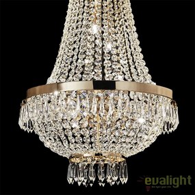 Lustra, Pendul cristal, inaltime reglabila, diam.45cm, CAESAR SP9 ORO 114736