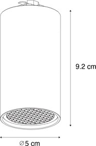 Spotlight modern negru pentru sistem de șină monofazat GU10 35mm - Iconic Ruby Honey