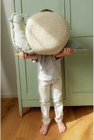Coș de jucării pentru copii crem-verde salvie din material textil 60x24x30 cm Big Snail – Lorena Canals